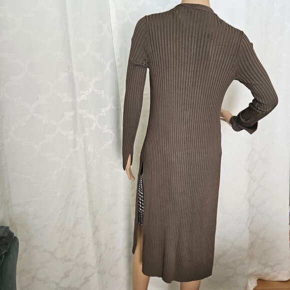 **Long Ribbed Military Green Cardigan** by BCBG MAXAZRIA - Picture 10 of 13